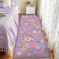 RELEANY Floral 2x6 Area Rugs Washable Print Boho Cute Carpet Non Slip Flower by RELEANY
