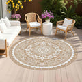 Pauwer Waterproof Outdoor Rug 6ft, Reversible Plastic Straw Patio Camping Rug by Pauwer