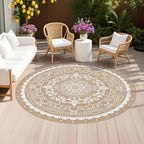 Pauwer Waterproof Outdoor Rug 6ft, Reversible Plastic Straw Patio Camping Rug by Pauwer