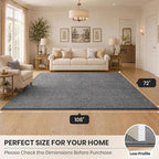 PURRUGS Easy Care Area Rug 6ft x 9ft, Non-Slip Washable Entryway Rug, Stain - Image 8