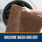 OLANLY Bathroom Rugs 30x18, Extra Soft Absorbent Chenille Bath Rugs, Rubber - Image 5