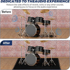 Focusound 20Pcs Sound Absorbing Interlocking Drum Rug, 11.8 x 11.8 x 0.4 inches - Image 4