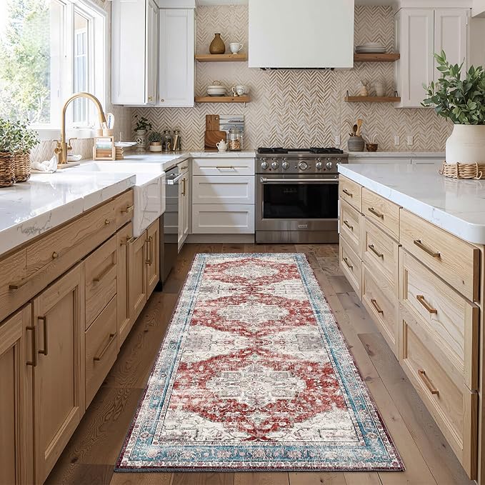 CHAMPLANT 3x10 Hallway Washable Runner Rug Vintage Soft Kitchen Laundry Runner by CHAMPLANT