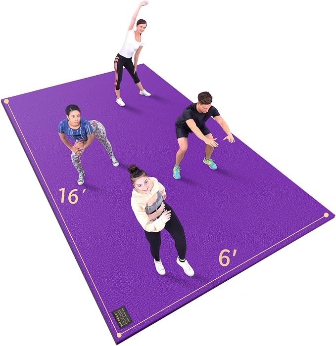 GXMMAT Extra Large Exercise Mat 16'x6'/12'x6'/10'x6'/8'x6', Extra Wide Workout by GXMMAT