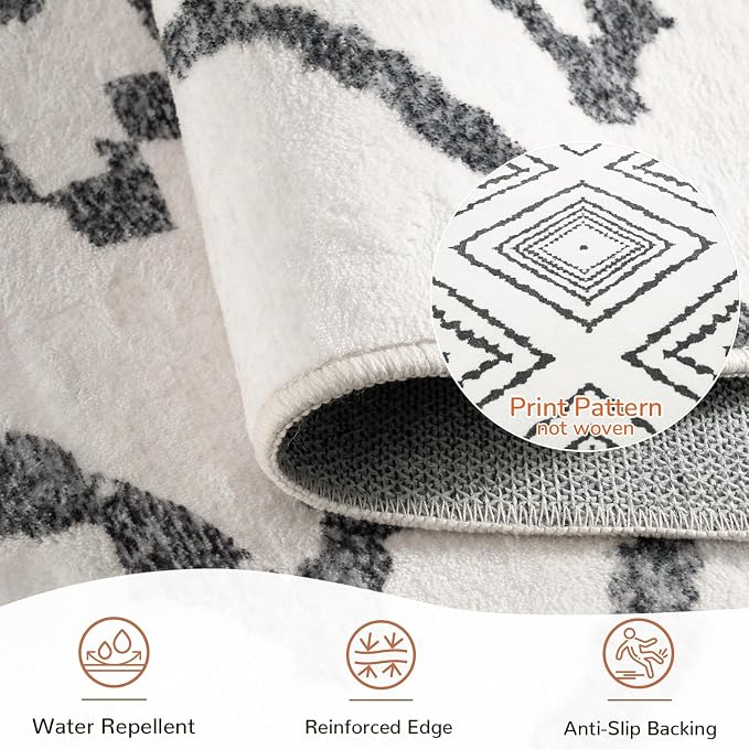 BESTSWEETIE Area Rug 2x3 Rug Machine Washable Non-Slip Low Pile Print Pattern - Image 4