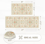 KIMODE Anti Fatigue Mats for Kitchen Floor Non Slip, Farmhouse Boho Floral - Image 2