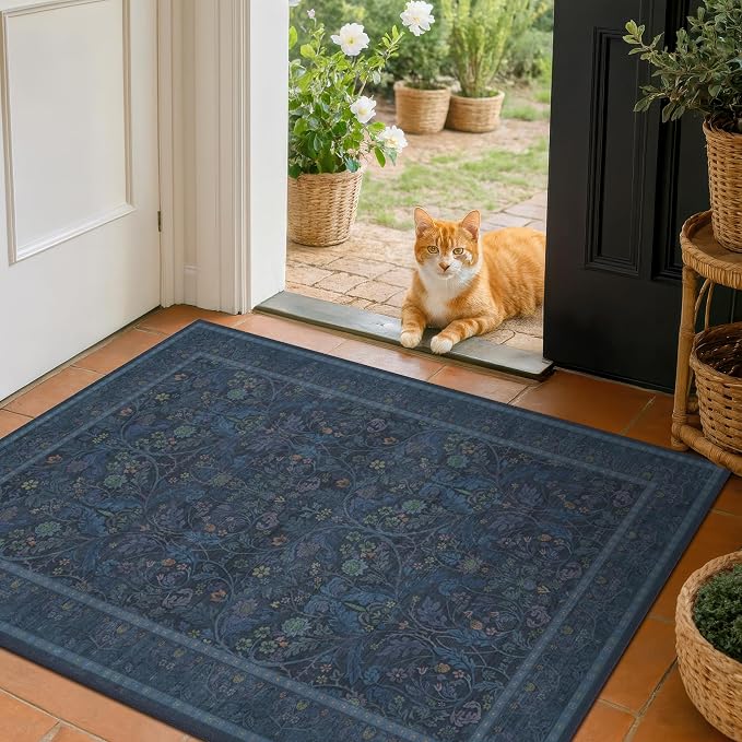 3x4 Oriental Rug for Entryway Indoor, Soft Washable Carpet for Bedroom Beside - Image 3