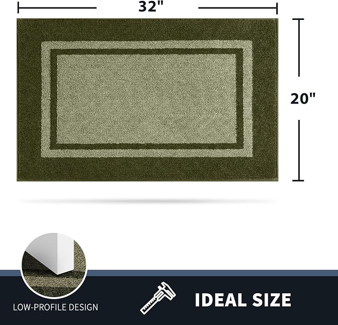 PURRUGS Dirt Trapping Door Mat 20" x 32", Non-Slip Machine Washable Entryway Rug - Image 2