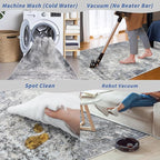 2x6 Non-Slip Washable Kitchen Runner Rug – Modern Coastal Abstract Carpet Runner - Image 8