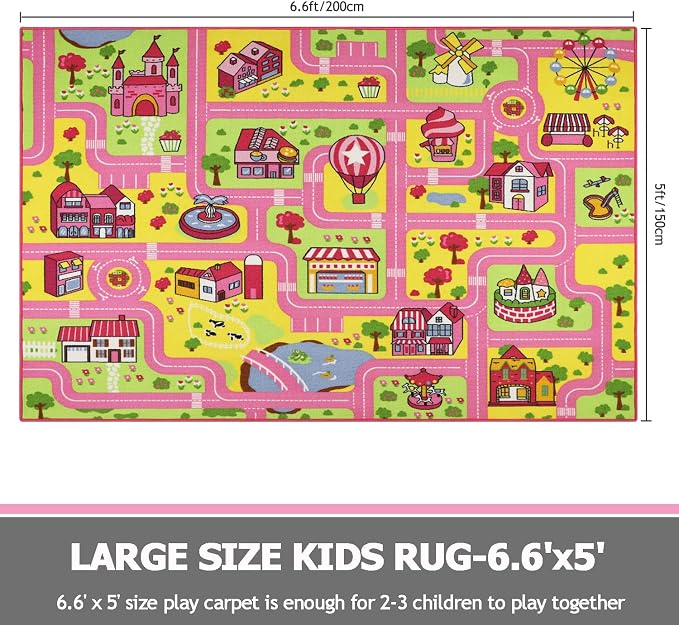 Capslpad Kids Play Rug 6.6x5.0 ft Large Size Kids Rug - Image 2
