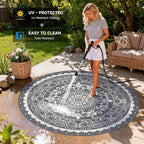 Pauwer Waterproof Outdoor Rug 8ft, Reversible Plastic Straw Patio Camping Rug - Image 4