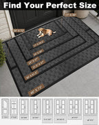 Mibao Front Door Mat Outdoor Entrance, Waterproof Dirt Trapper Doormat - Image 3