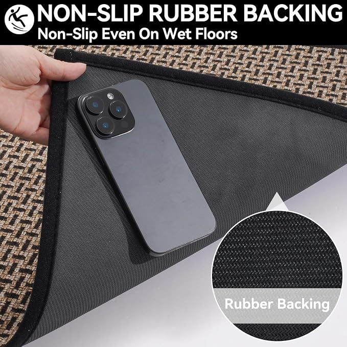 YDKGL Door Mat 31x47, Dirt Resistant and Absorbent, Non-Slip Rubber Backing - Image 7