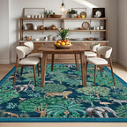 GarveeHome Jungle Animal Print Rug 6x9 Washable Area Rugs - Image 8