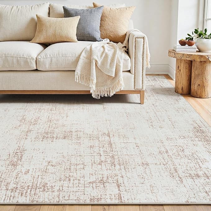 10x14 Area Rugs for Living Room Washable Rug: Anti-Skid Abstract Modern Living - Image 3
