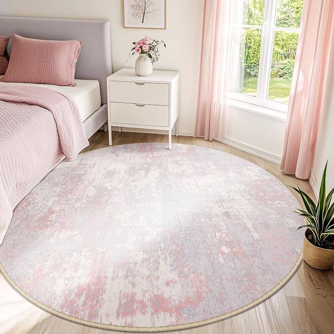 RELEANY Washable Area Rugs 8ft Non-Slip Modern Abstract Soft by RELEANY