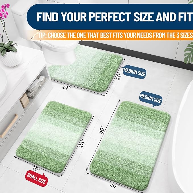 OLANLY Large Bathroom Rugs Mat 45x27, Extra Soft Absorbent Microfiber Bath Rugs - Image 2