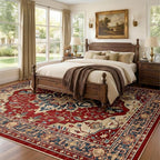 RELEANY Area Rugs 8'x10' Washable Non-Slip, Floral Vintage Distress Medallion - Image 2