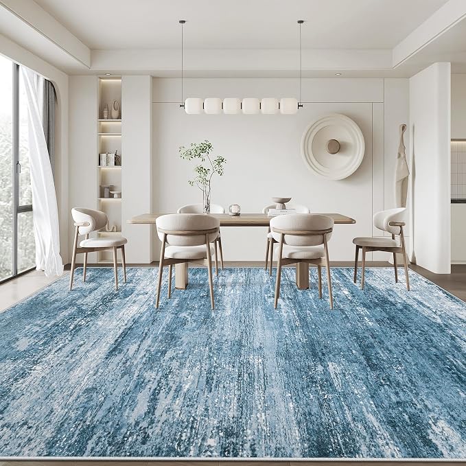 Washable Rug 8x10 Area Rugs for Living Room: Large Neutral Soft Rug Abstract - Image 7