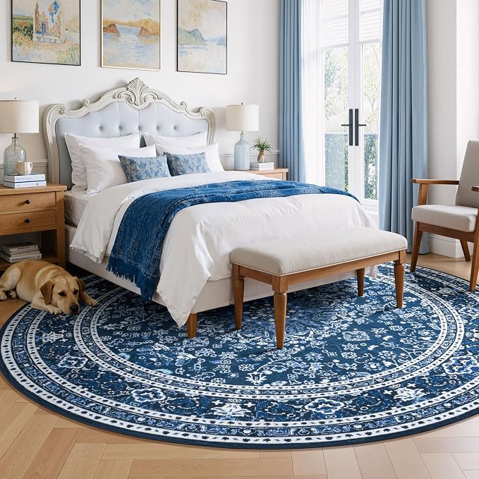 Lessymo Washable 8FT Round Area Rugs - Image 2