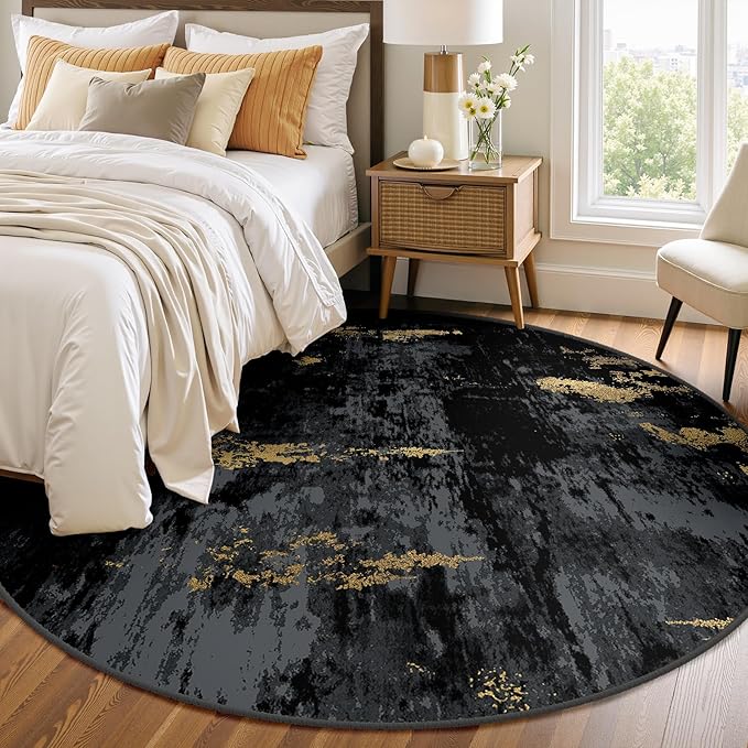 RELEANY Washable Area Rugs 8ft Non-Slip Modern Abstract Soft by RELEANY