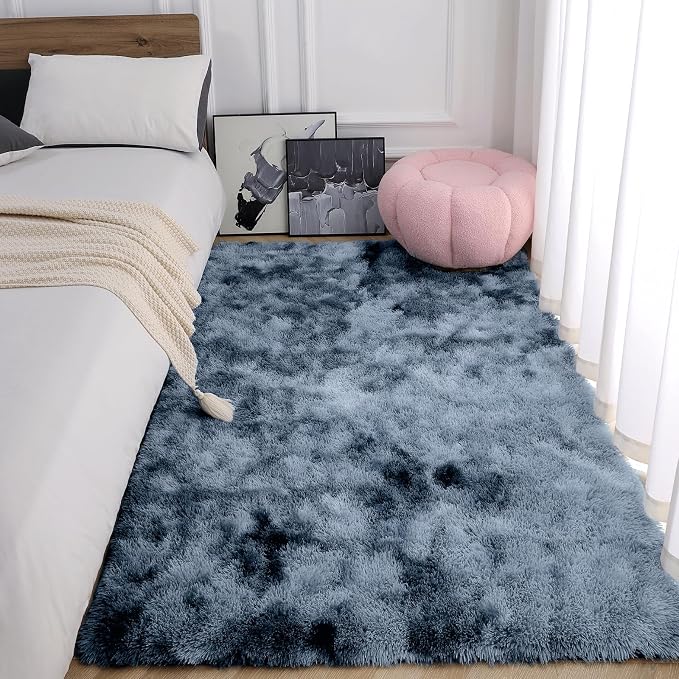 AROGAN Soft Rainbow Area Rugs for Girls Room, Fluffy Girls Bedroom Rugs - Image 5