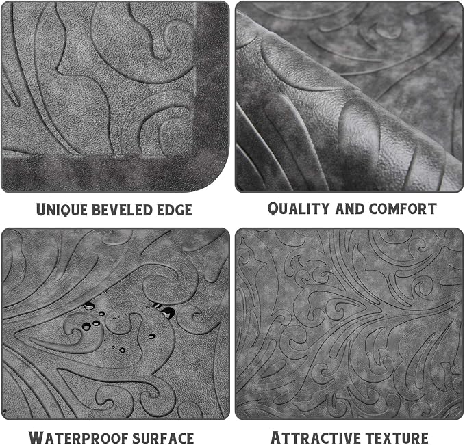 KMAT Kitchen Mat Cushioned Anti-Fatigue Floor Mat Waterproof Non-Slip Standing - Image 4