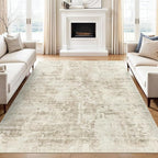 Soalmost Abstract Rug 8x10 Large Living Room Rugs Neutral Modern Washable Area - Image 9