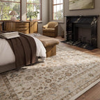 Washable Area Rugs for Living Room: 9x12 Bedroom Rug Boho Vintage Area Rug - Image 3