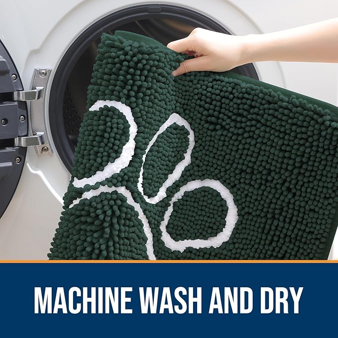 OLANLY Dog Door Mat for Muddy Paws 30x20, Paw Print Design, Absorbs Moisture - Image 5