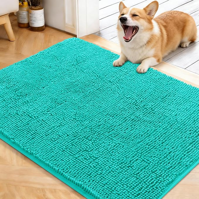 OLANLY Dog Door Mat for Muddy Paws 40x32, Absorbs Moisture and Dirt, Absorbent by OLANLY