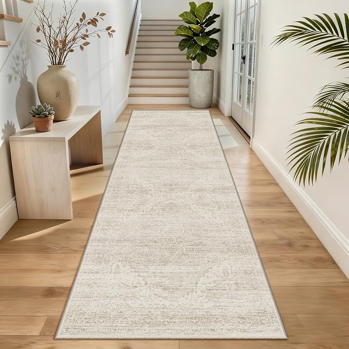 Kitchen Runners Rug 2.5x8 with Non-Slip Backing, Vintage Washable Runner Rugs - Image 6