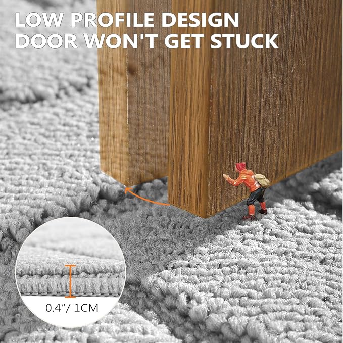 hicorfe Dirt Trapper Doormat, Non Slip Backing Washable Door Mats, Absorbent - Image 6