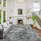 9x12 Area Rugs Washable Rug: Modern Abstract Living Room Rug Soft Anti-Skid by GENTDRIZZ