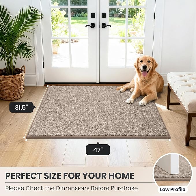 PURRUGS Dirt Trapping Door Mat 31.5" x 47", Non-Slip Machine Washable Entryway - Image 8