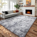 PAGISOFE Abstract Shaggy Machine Washable Area Rug 4' x 6' Plush Soft Fluffy - Image 3