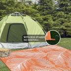 Pauwer Waterproof Outdoor Rug 8x10, Reversible Plastic Straw Patio Camping Rug - Image 6