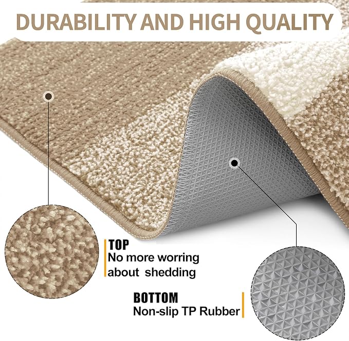 Kitinjoy Indoor Outdoor Door Mat, 54x24 Non-Slip Absorbent Dirt Trapper - Image 3