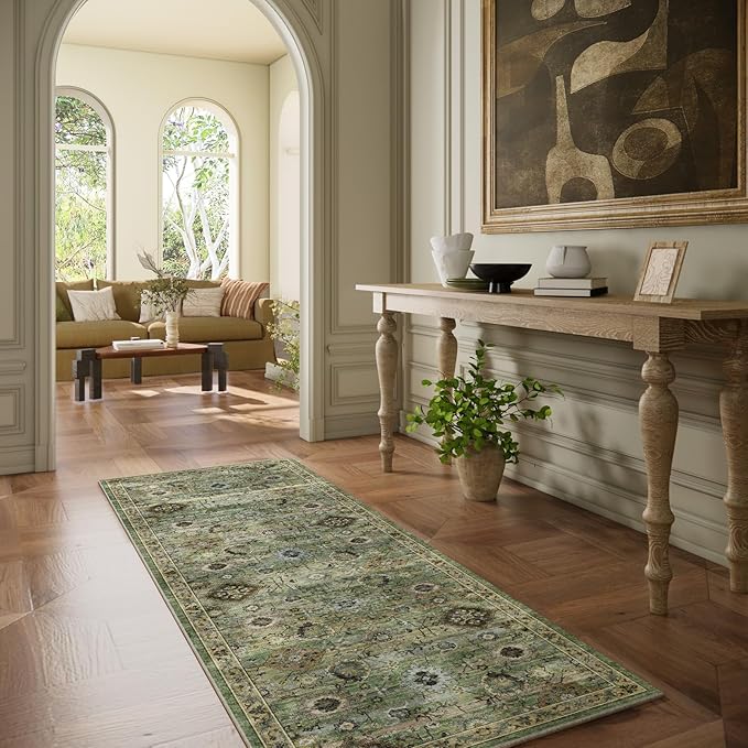 Washable Runners for Hallways Kitchen Rugs: 2'x6' Runner Rug Stain Resistant - Image 5