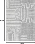 Lahome Abstract Area Rug 5x7, Soft Washable Rugs - Image 2
