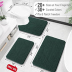 OLANLY Large Bathroom Rugs 50x30, Soft Absorbent Chenille Bath Rugs, Rubber - Image 2
