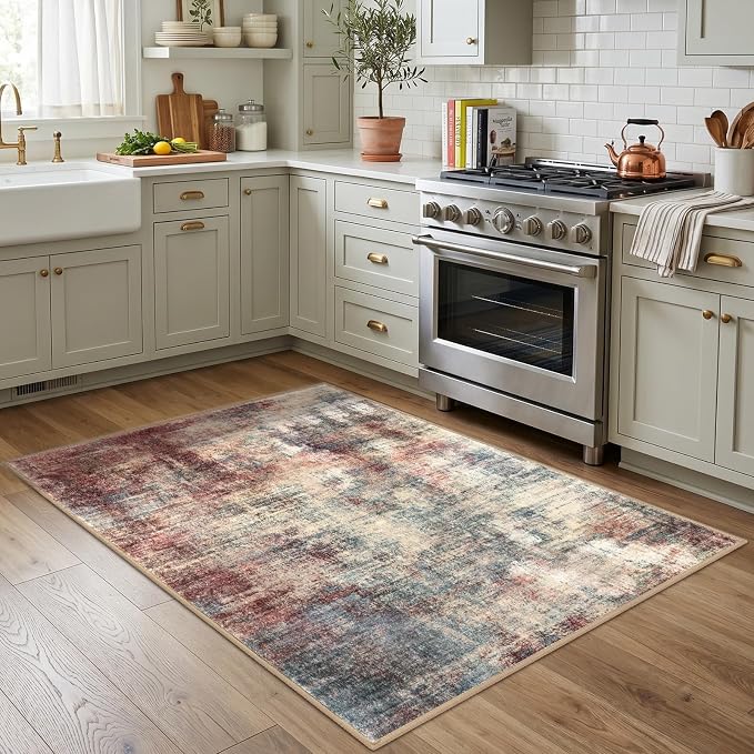 IOHOUZE Abstract Area Rug 4x5 Ft Washable Rugs - Image 2