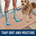 Smiry Dog Door Mat for Muddy Paws 30x20, Absorbent Dirt Trapper, Non-Slip - Image 3