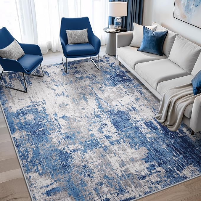 RELEANY Washable Area Rugs 7'x9' Non-Slip Modern Abstract Soft - Image 6