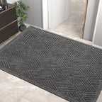 HIYARD Sturdy Front Door Mat, Absorbent Muddy Dirt Resist Welcome Door Mats by HIYARD