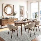 Soalmost 6x9 Area Rug for Living Room Floral Washable Non-Slip Gray Rugs for - Image 8