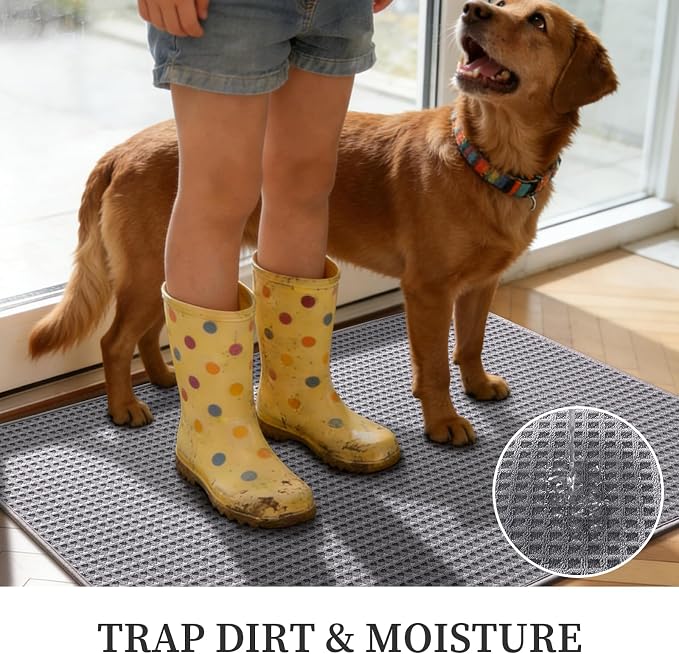 YIHOUSE Indoor Door Mat 24" x 36", Non-Slip Washable Entryway Mat, Dirt Trapper - Image 3