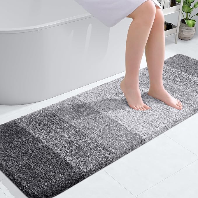 OLANLY Bathroom Runner Rugs Mat 59x20, Extra Soft Absorbent Microfiber Bath Rugs by OLANLY
