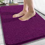 OLANLY Bathroom Rugs 34x21, Extra Soft Absorbent Chenille Bath Rugs, Rubber by OLANLY