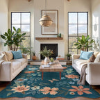 Lahome Floral Washable Rugs 8x10, Non-Slip Soft 8x10 Rugs - Image 4